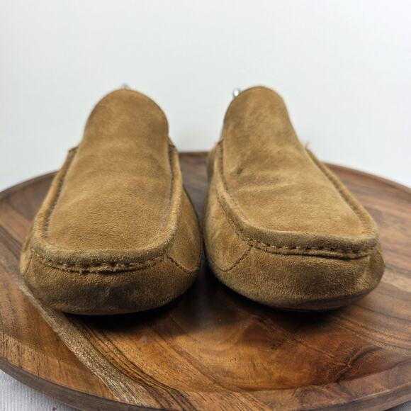 UGG Ascot Mens Brown Sheepskin Size 11 Suede Slip On Wool Slippers 5396 main image 6